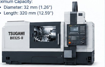 Tsugami B0325 II Swiss-type CNC turning center