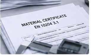 Material certificates and manufacturing documentation